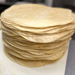 a stack of corn tortillas