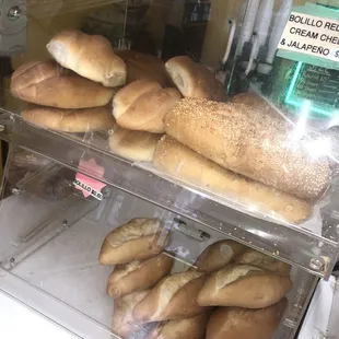 a variety of breads