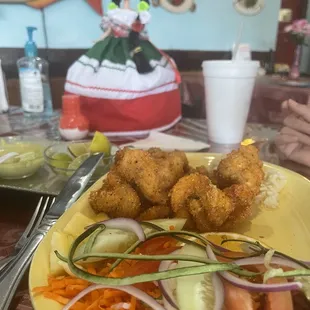 Camarones empanizado