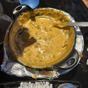 a pan of food being prepared