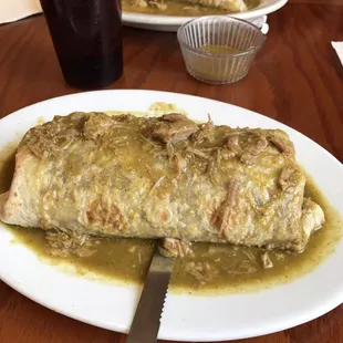 The Chile Verde Burrito  was so soft n fresh the verde sauce wasn&apos;t too spicy  it was very delicious n satisfying.