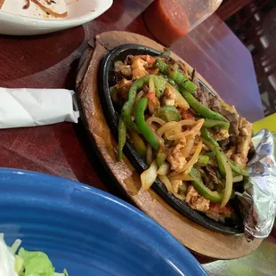 Fajitas Jalisco w shrimp on the side