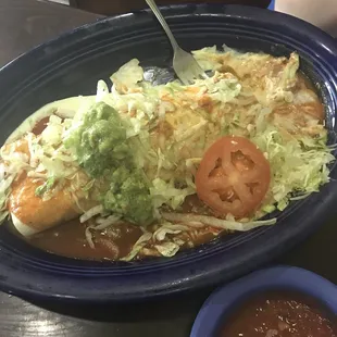 Sancho burrito! Huge and loaded with yummy stuff.