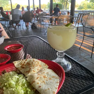 a plate of food and a drink