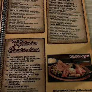 the menu