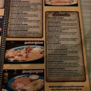 the menu