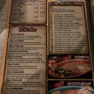 the menu