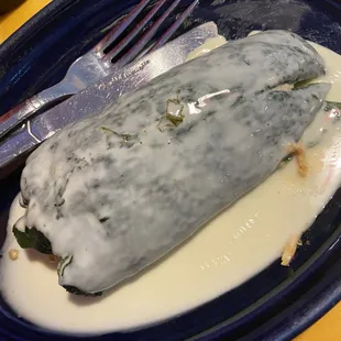 a burrito on a plate