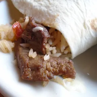 Acapulco burrito, close-up.