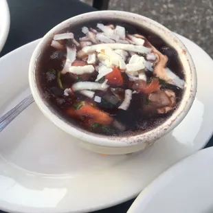 Black beans side dish to my enchiladas