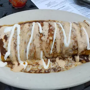 Wet Burrito, the size of your forearm.