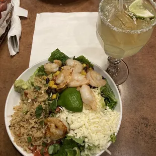 Acapulco Bowl with shrimp