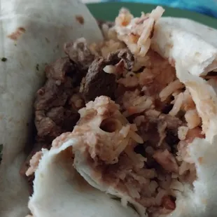 insides of Acapulco Burrito