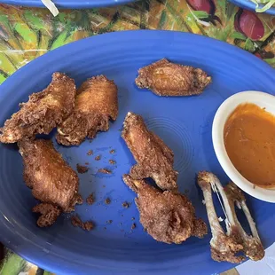 Chicken wings were crispy and delish