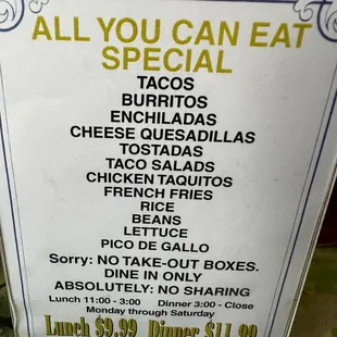 A special that they are running.