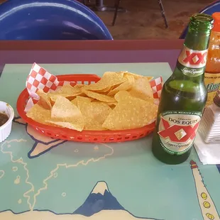 House tortilla chips &amp; beer