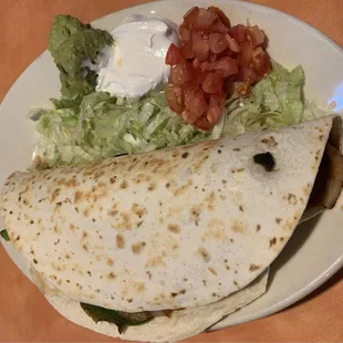 Fajita vegetable quesadilla