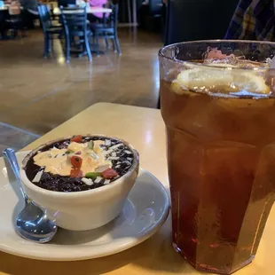 Tea and a side of black beans