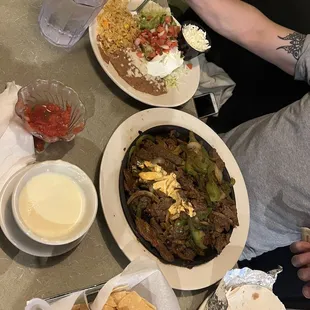 But a huge fajita with steak and sides and tortilla.