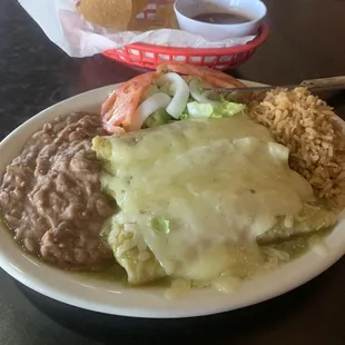 Chicken Enchiladas Verda.