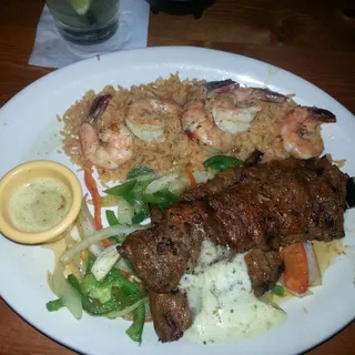 CARNE ASADA Y CAMARONES