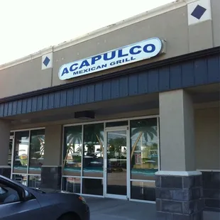 a car parked outside