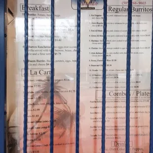 A little bit of the menu