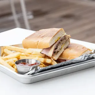 Cuban Sandwich, Served With Steak Fries!