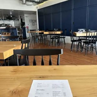 The dining area.
