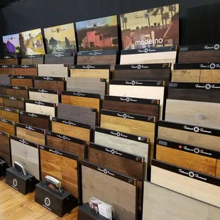 A huge selection of hardwoods to chose from, like the Hallmark collection seen here.