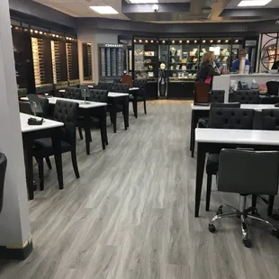 Newly remodeled dispensing area. More tables, more time to spend with you!