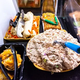 a variety of food items