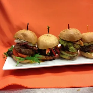 Burger sliders--choose any 3 from the burger menu!