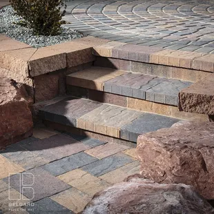 the steps leading to the patio