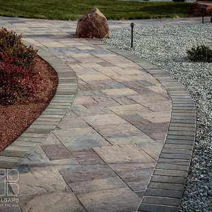 a walkway in a garden