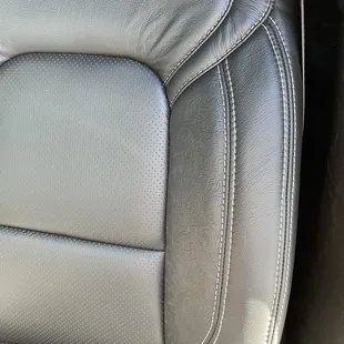Tooled leather side wing