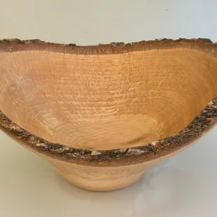 Natural Edge Oak bowl by Bill Walzer