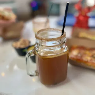 Hot spiced rum cider