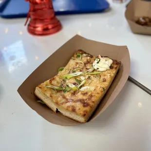 Sicilian style pierogi pizza