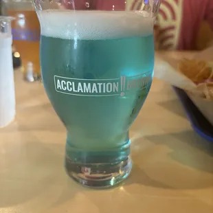 Blue raspberry seltzer