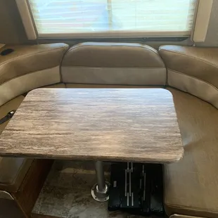 Recovered RV cushions in place.