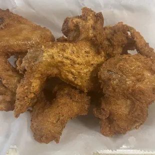 a pile of fried chicken