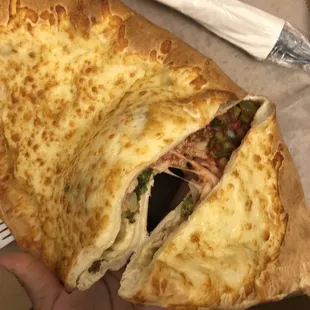 Inside goodness, large veggie Stromboli 4/3/18