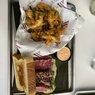 The Ahi sandwich!! (Can't remember the "kitchy" name - it was delicious!