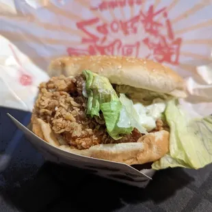 Chicken thigh burger