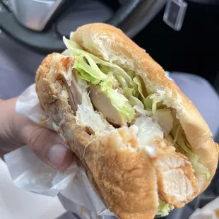 Spicy chicken burger