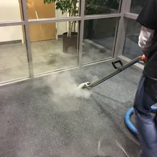 Steam cleaning power