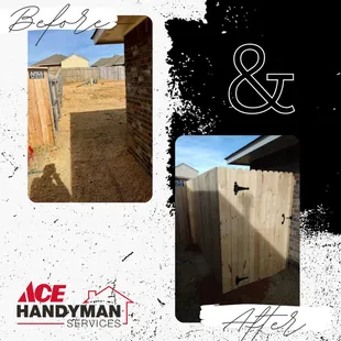 We completed the fencing and added a new gate that can accommodate wide lawn and garden equipment for this valued customer in Yukon. If you