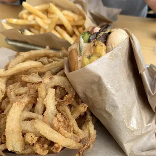 The Ace, Fries and Onion Straws