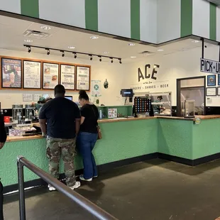 The counter where you order